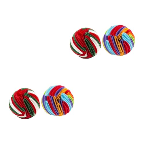 FRCOLOR 4 Stück Hundeschnüffelball interaktives hundespielzeug Interactive Dog Toys Hunde-Puzzle-Decke Beißspielzeug für Katzen Leckerli-Spielzeug für Hunde Spielzeug für Hundefutter Nase von FRCOLOR