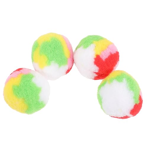 FRCOLOR 4 Stück Katzenspielzeugball Kätzchen Spielzeug Katzenbälle Spielzeug für Wohnungskatzen Spielzeuge Haarball Kratzball für Haustiere Kratzspielzeug für Katzen die Katze Plüschkugel von FRCOLOR