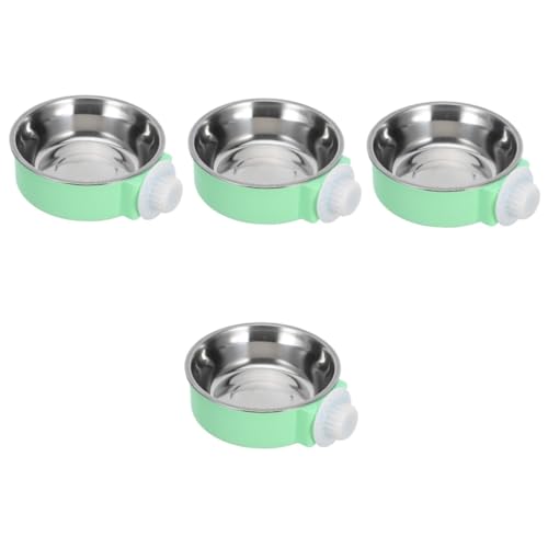 FRCOLOR 4 Stück Kleiner hundewassernapf Hundebox Wasserflaschenspender Hasenfutter Hundenäpfe Haustier Hundefutter Hundenapf Rostfreier Stahl Wasserschale Geschirr Fressnapf Futternapf von FRCOLOR