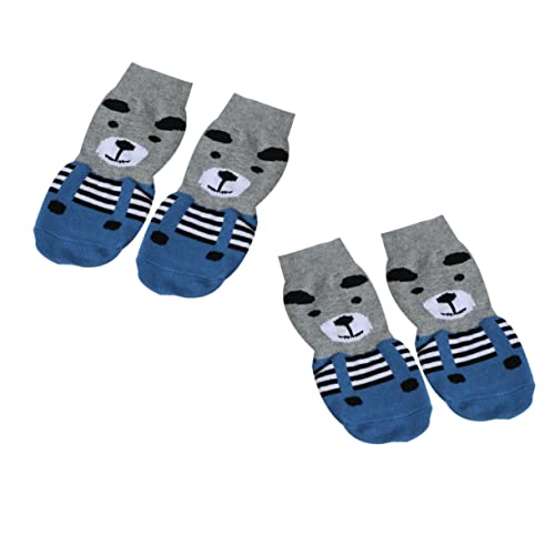 FRCOLOR Cartoon-Hundesocken 4 Stück sockenschuhe Baumwollsocken für Haustiere Hundesocken Haustiersocken Großer Hund Haustier Hund Wärmende Socken von FRCOLOR