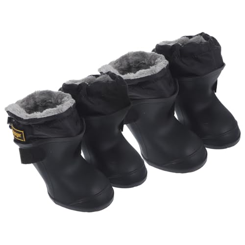 FRCOLOR 4 Stück wasserdichte Regenstiefel für Haustiere Haustier-Regenfußschutz Regenstiefel für Welpen Pfote wasserdichter Stiefel Regenschuhe für Hunde Haustierschuhe Überschuhe von FRCOLOR