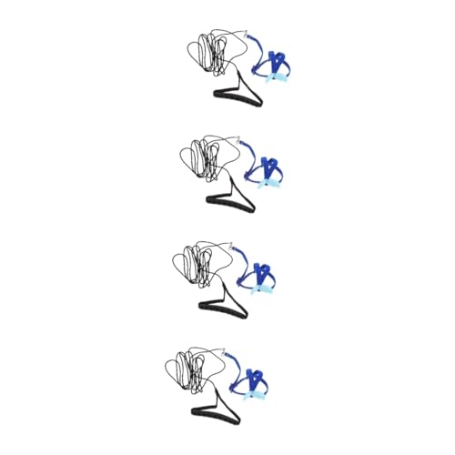 FRCOLOR 4-Teiliges Set Papagei fliegendes Seil Vogelgeschirr Vogeltraining Guinea-Spielzeug Kaninchengeschirr Vogel fliegendes Geschirr Hühnergeschirr einstellbar Fliegenseil einstellen von FRCOLOR