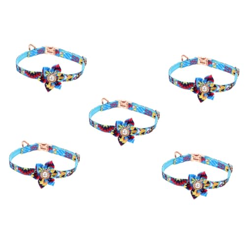 5St Haustierhalsband catchring festlich hochzeitsbingo für Hunde Party Sachen Blumenmuster hundehalsbänder Weddin Party Supplies hundehalstuch قرآن der Hund Kanton Nylon von FRCOLOR