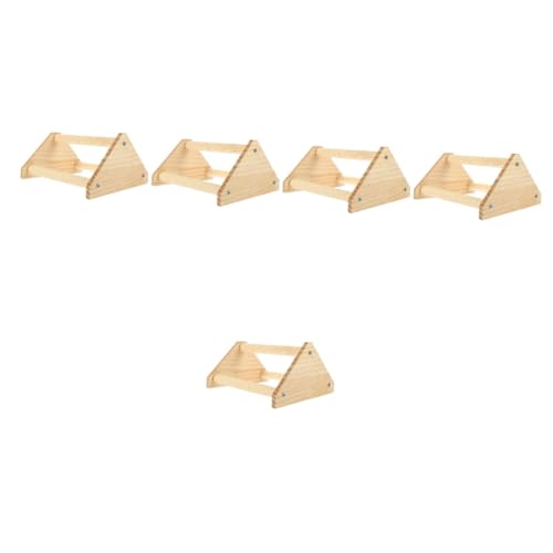 FRCOLOR 5St Hühnerschaukelständer Schreibtischdekoration Vogelleiterstock Spielzeug Spielset aus Holz Vogel-Trainingsständer Vogelständer aus Holz hölzern Papageienständer Base Vogelregal von FRCOLOR