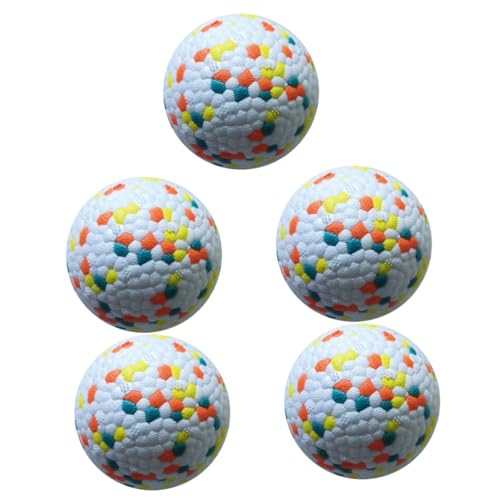 FRCOLOR 5st Hundespielzeugball Apportierspielzeug Für Hunde Schwimmball Für Hunde Hund Wirft Ball Hüpfball Für Hunde Interaktiver Ball Für Welpen E-TPU Hundebissball Hohe Elastizität von FRCOLOR