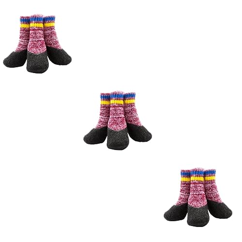 FRCOLOR 6 Paare Haustier Socken Schuhe Welpenschuhe Für Kleine Hunde Hundepfotenschutz Socken Mit Hundegriff rutschfeste Socken Für Hunde Socken Für Den Winter Warm Halten Der Hund von FRCOLOR