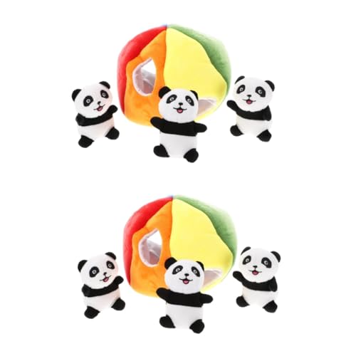 FRCOLOR 2sets Plüsch Quietschendes Panda Hundespielzeug Interaktives Hundespielzeug Hund Quietschendes Spielzeug Für Die Gesundheit 4 Stücke * 2 von FRCOLOR