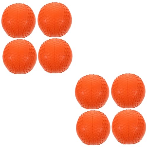 FRCOLOR 8 STK Hundeball Aus Gummi Backenzahnspielzeug Für Hunde Hundespielzeug Beißspielzeug Für Welpen Spielzeug Für Haustiere Welpenspielzeug Für Kleine Hunde Bälle Der Hund Singen von FRCOLOR