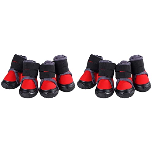 FRCOLOR 8 STK Hundestiefel Hund Anti-rutsch-Sohle Regenstiefel Für Haustiere Wanderausrüstung Für Hunde Sohlenschutz Haustier Warm Welpe Katze Winterstiefel Hundepfotenschutz Sport Schuh von FRCOLOR