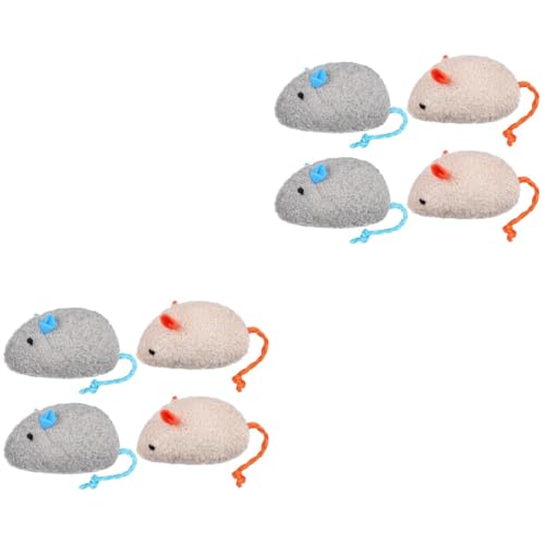 FRCOLOR 8 STK Simulations- -Spielzeug Interessantes Katzenminze-Spielzeug Mausjagd-katzenspielzeug Katzenspielzeug Mäuse Katzenspielzeug-Teaser Kauspielzeug Rascheln Haustier Plüsch von FRCOLOR