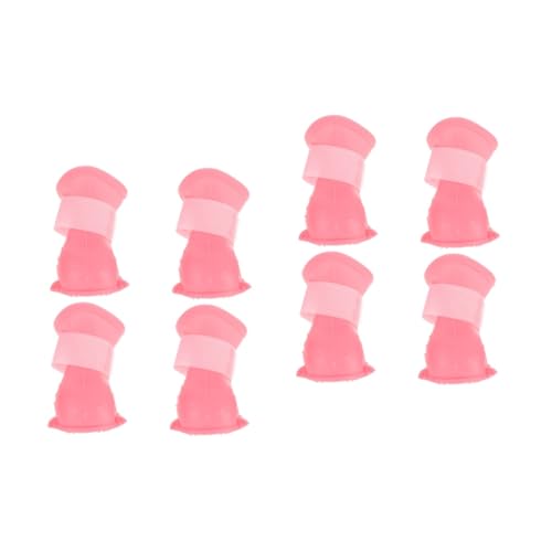 FRCOLOR 8 STK wasserdichte Schuhe wasserdichte Hundeschuhe Sohlenschutz Hunde Schuhe Dog Shoes Haustier Regenstiefel Hundestiefel rutschfeste Regenschuhe draussen Chihuahua Hündchen Rosa von FRCOLOR