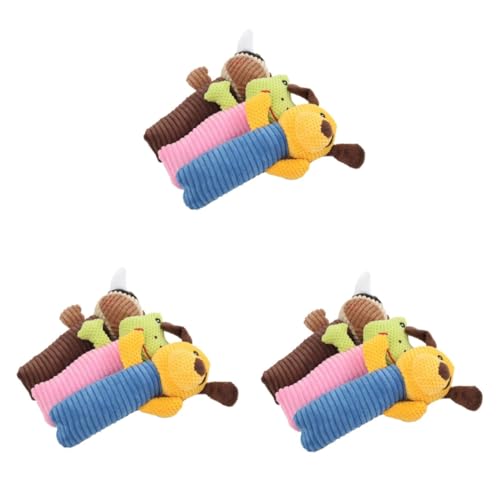 FRCOLOR 9 STK pluscheltier plüschtiere hundegeschenk Plush bidoof Plush Soft Toy Plush Toy plüsch ottifanten Dogs Toys Stofftier plushbit Dog Toy Spielzeug der Hund gelbe Tasche von FRCOLOR