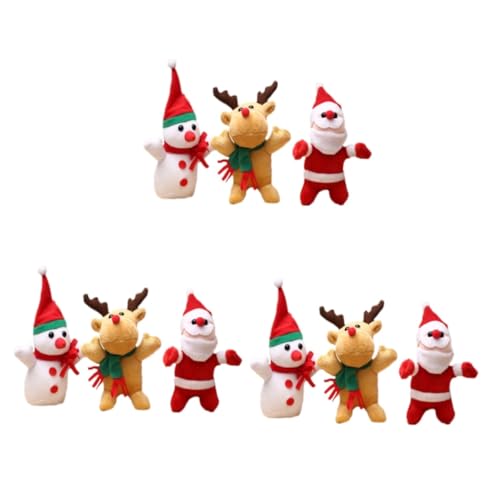 FRCOLOR 9 Stück Weihnachtsplüschtiere Kleine Weihnachtsplüschpuppen Zur Dekoration Kleine Plüschpuppenanhänger Boutique von FRCOLOR