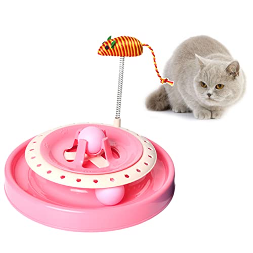 FRCOLOR Betta-Blatt-hängematte Trainingsspielzeug Für Katze Kätzchen Spielzeug Weihnachten Katzenunterlagen Katzenkratzbrett Automatisches Katzenspielzeug Kratzer Runden Katzenmatte von FRCOLOR