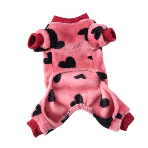 FRCOLOR Haustier-Pyjama Valentinstag Hundekleidung Welpenkleidung Für Kaltes Wetter Winterwelpe Winterhund Warmer Welpe Overall Für Hunde Bei Kaltem Wetter Mantel Polyester Französisch von FRCOLOR