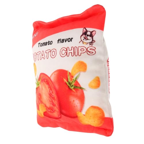 FRCOLOR Haustier Spielzeug interaktives welpenspielzeug Backenzahnchips beim Hund Spielzeuge Backenzahnspielzeug für Hunde kleines hundespielzeug Obst Tomaten Chips Plüsch von FRCOLOR