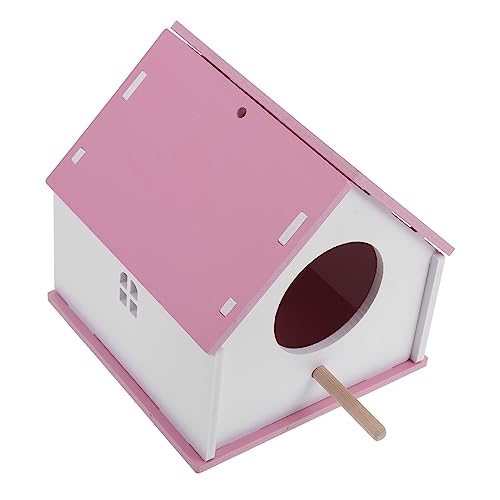 FRCOLOR Haustier Vogelnest Hängender Vogel Hängendes Papageienhaus Vogelkabine Papagei Vogelhaus Natürliches Vogelhäuschen Zum Aufhängen Vogelhütte Aus Holz PVC Empfindlich Zubehör von FRCOLOR