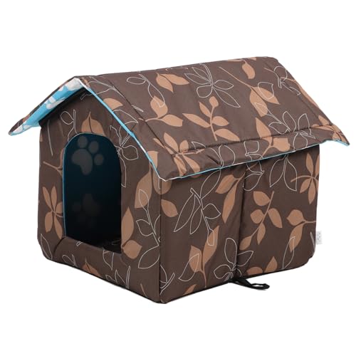 FRCOLOR Haustierbett Katzenhäuser Indoor-hundehütte Katzenbett Katzenschlafzelt Hundezelt Halb Geschlossenes Katzennest Katzenzelt Kätzchenbett Haustier Katzenhaus Verstecktes Bett von FRCOLOR