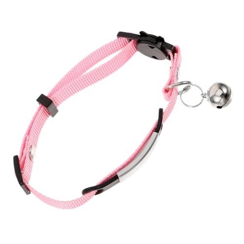 FRCOLOR Haustierhalsband Kleines Hundehalsband Katzenhalsband Rosa -id- Welpenhalsband Katzenhalsbänder Mit Glöckchen Für Persönlichkeit Kätzchen Polyester von FRCOLOR