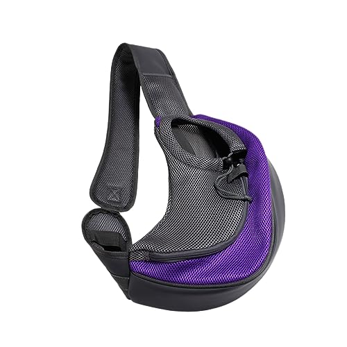 FRCOLOR Umhängetasche kleines hundegeschirr kleine hundegeschirre Handtasche Haustier Schultertasche Haustierzubehör Transportboxen für Haustiere verschieden Brusttasche Violett von FRCOLOR