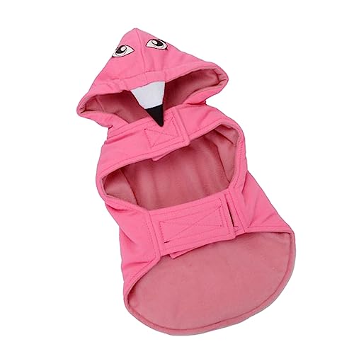 FRCOLOR Hunde-Outfits Hundeweste Haustierbekleidung Hundeparty-kostümkleidung Kleine Große Hundekleidung Hundemäntel Süße Hundekleidung Flamingomusterhaustierkleid Rosa Warm Halten Mantel von FRCOLOR