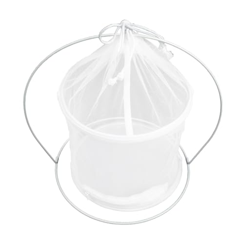 FRCOLOR Insektenkäfig Kinderbehälter Tierkäfig Gitterkäfig Terrarium Käfig Für Kinder Raupenmaschenkäfig Fangset Kinderfänger Sammler-kit Betrachterglas Weiß Polyester Mini Pflanze von FRCOLOR