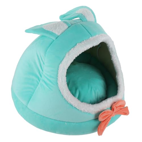 FRCOLOR Welpe Katzenbett Kätzchen Warmes Indoor-katzenhütten Hund Warmes Winterliches Hundebett Katze Warmes Nest Katzenhäuser Im Winter Hundezelt Haustier Daunen Baumwolle Warmes Bett von FRCOLOR