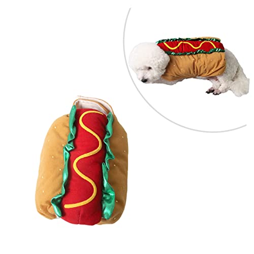 FRCOLOR Hot-Dog-kostüm Für Haustiere Welpenhasenkostüm Häschen-Hoodie Hot-Dog-kostüm-Haustier Weihnachtskatzenkleidung Lustiger Warmer Hoodie Kaninchenkostüm Verwandlungs-Outfit Banane von FRCOLOR