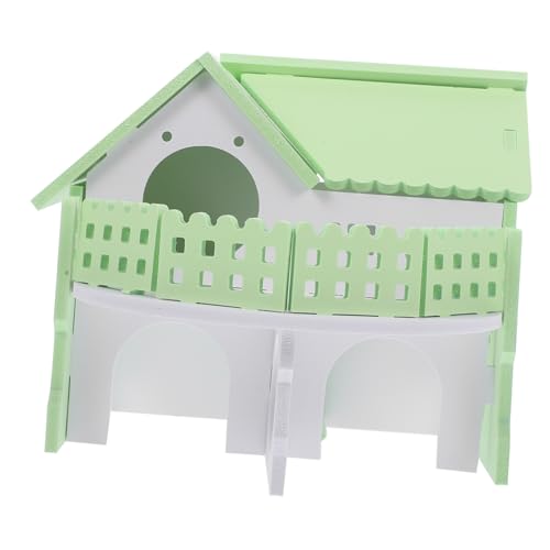 FRCOLOR Meerschweinchen-Labyrinth Mäusehaus Aus Holz Meerschweinchenhaus Rattenversteck Kleine Tierversteckhöhle Hamster-kletterspielzeug Hamsterversteck Nest PVC Zubehör Goldener Bär von FRCOLOR