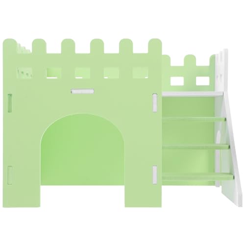 FRCOLOR Spielzeug Meerschweinchenheim Rattenkäfig-versteck Rattenkäfig Versteck Meerschweinchen-versteckspielzeug Der Mäuse Hamstervilla- Kletterleiterspielzeug PVC Goldener Bär Spielzeuge von FRCOLOR