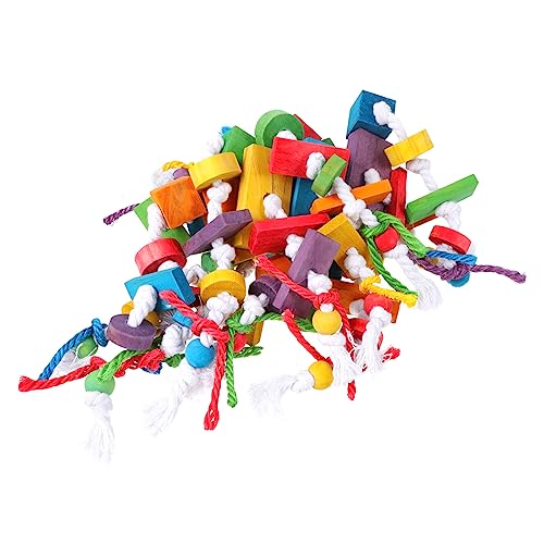 FRCOLOR Vogel-Hommock-Spielzeug Für Vögel Papageien-blockspielzeug Vogelspielzeug Kauspielzeug Für Haustiere Vogelbeißspielzeug Haustierspielzeug Haustiervogelkäfig Papagei von FRCOLOR