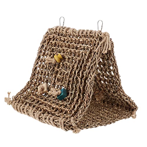 FRCOLOR Rattan-Vogel-hängematte Guinea Schlafsack Plüschtiere Käfig Meerschweinchen Kuscheltier Hamster Vogel Schlaf Hamster Hängen Käfig Guinea Schweine Bett Schaukel Die Ratte Hängend von FRCOLOR