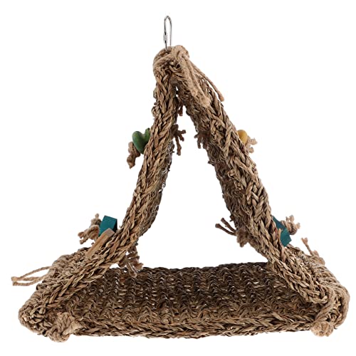 FRCOLOR Rattan-Vogel-Hängematte scrump plüsch Vogel Schlaf Papageienzelt Spielzeug Vogelhaus schaukel Papageiennestbett Rattan-Papagei-Hängematte Haustier Vogel Hängematte Rattan-Nest von FRCOLOR