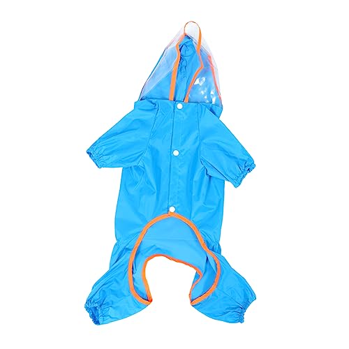 FRCOLOR Regenmantel Für Haustiere Regenmantel Für Hunde Regenbekleidung Für Hunde Regenjacke Für Haustiere Hunde-Regen-Hoodie Hund Regenmantel Welpe Polyester Atmungsaktive Kleidung von FRCOLOR