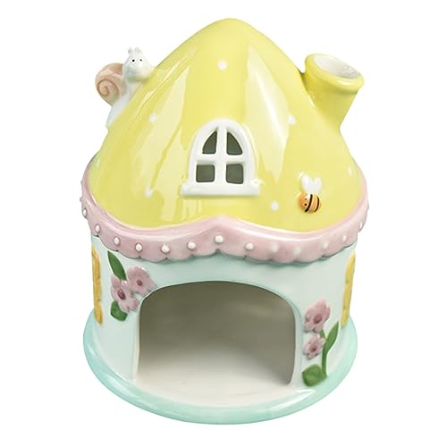 FRCOLOR Schlosshaus aus Keramik Hamsternest Haustierhaus Hamster häuschen Hamster Spielzeug Sommerdeko Mini-Accessoires Hamsterhäuser aus Keramik Sommerrattennest Hamsterkäfig von FRCOLOR