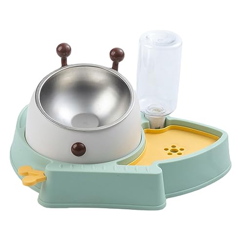 FRCOLOR Trinkschale Haustierzubehör Automatischer Futterspender für Katzen Haustier-Dual-Feeder Wasserfutter-Fütterungsgerät für Katzen abnehmbar Zubringer Katze Doppelnapf Wasserzufuhr von FRCOLOR