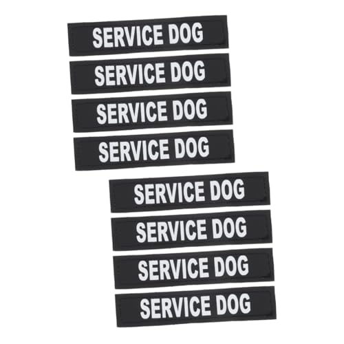 Tieraufkleber 4 Paare Geschirr Mit Service Hund Arbeitshund Patch Diensthund Aufkleber Reflektierende Aufkleber Für Hunde Service-Hunde-Patches Anhänger Weste Pu Welpenzubehör von FRCOLOR