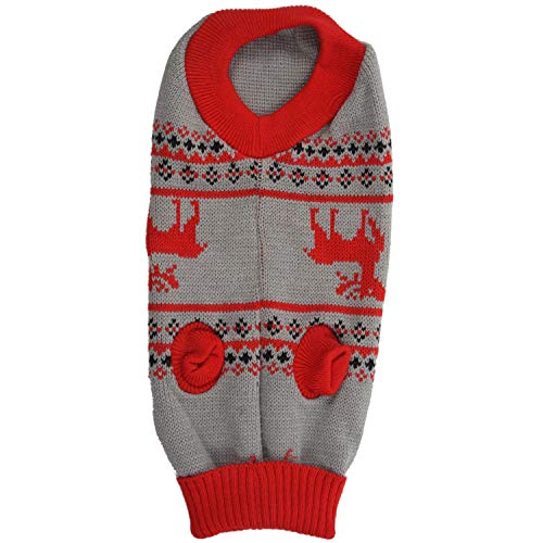 FREDY Hund Haustier Welpe Katze Pullover Strickpullover Kleidung Strickwaren Mantel Warm KostüM Bekleidung S Rot () von FREDY