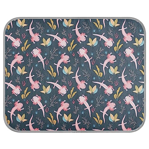 FRODOTGV Aquarium-Szene Axolotl Sea Pet Cool Blanket for Dogs/Cats, Cooling Mat Reusable Pets Animals Cooling Sleeping Pad Cool Bed Mats,Medium von FRODOTGV