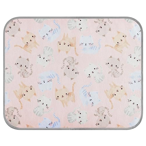 FRODOTGV Art Illustration Katzen Haustier Kühldecke Sommer Atmungsaktive Kühlmatte Katzen Tiere Kühlende Isomatte Ice Cool Pads, Klein von FRODOTGV