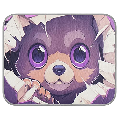 FRODOTGV Bear Behind Purple Broken Wall Cooling Sleeping Pad Reusable Pet Cool Blanket Summer Ice Cool Pads for Pets Cats Kennels Animals,Small von FRODOTGV