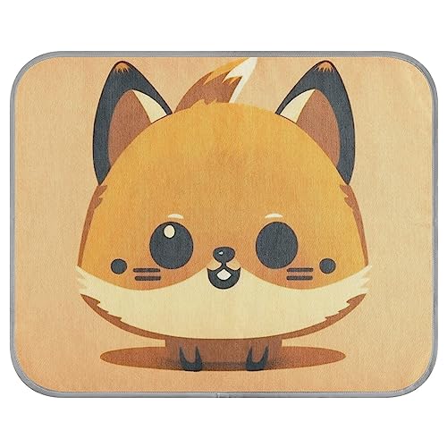 FRODOTGV Cartoon Cute Little Fox Icon Ice Cool Pads Reusable Cooling Mat Summer Dog Crate Pad for Kennels Animals Pets Cats,Medium von FRODOTGV