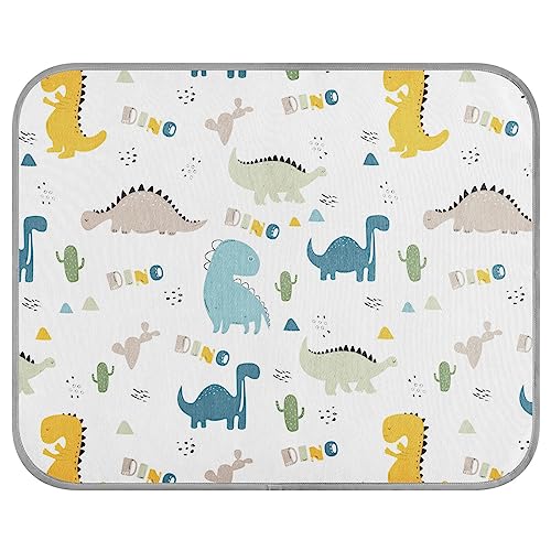 FRODOTGV Cartoon Dinosaurier Cool Bed Mats Summer Washable Cooling Sleeping Pad Pets Animals Pet Cool Blanket Ice Cool Pads,Medium von FRODOTGV