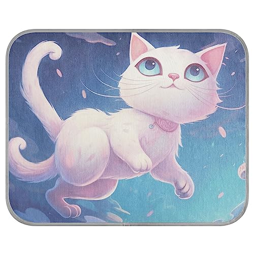 FRODOTGV Dreamy Schwimmende Katzenkühlmatte für Hunde/Katzen, Hundekäfig-Pad, waschbar, Hundehütten, Haustier-Kühldecke, Eiskühl-Pads, klein von FRODOTGV