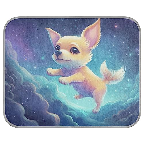 FRODOTGV Fantasy Cute Puppy Ice Cool Pads für Katzen, Zwinger, Tiere, Sommer Kühlende Isomatte Wiederverwendbare Hundekäfig-Pad, Größe M von FRODOTGV