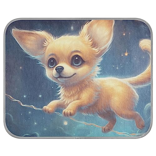 FRODOTGV Fantasy Floating Cute Puppy Dog Crate Pad for Animals, Pets, Dogs, Summer Cooling Mat Breathable Ice Cool Pads,Medium von FRODOTGV