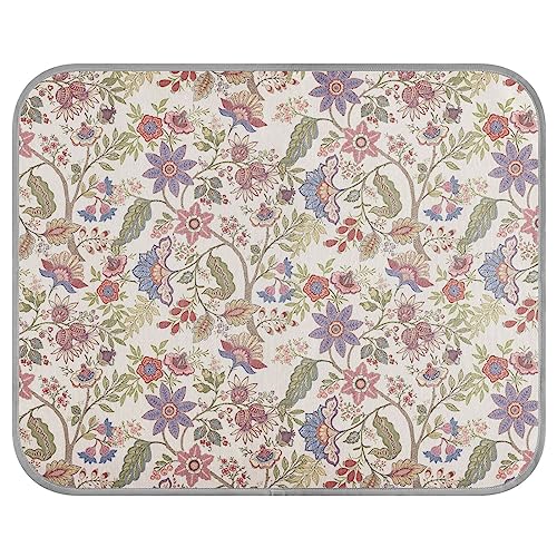 FRODOTGV Fantasy Flowers Retro Vintage Jacobean Ice Cool Pads Washable Pet Cool Blanket Summer Cool Bed Mats for Dogs Animals Pets Cats,Small von FRODOTGV