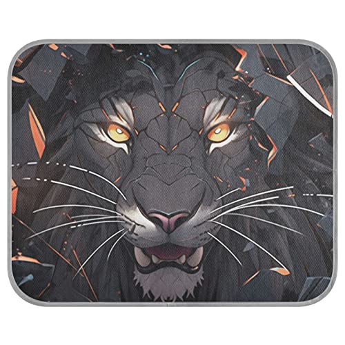 FRODOTGV Ferocious Lion Ice Cool Pads Sommer Atmungsaktive Kühlende Isomatte Hunde Zwinger Haustier Kühldecke Cool Bed Mats,Medium von FRODOTGV