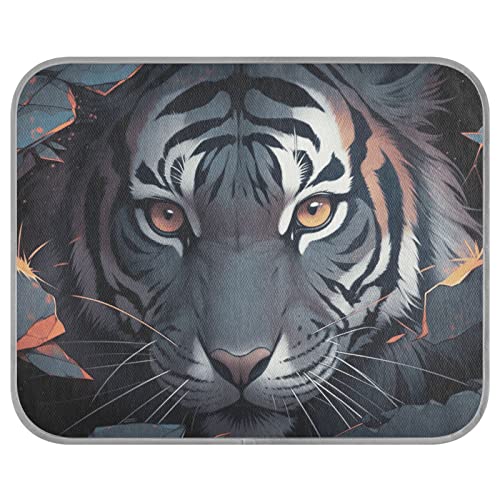 FRODOTGV Ferocious Tiger Behind A Black Broken Wall Ice Cool Pads Summer Reusable Cooling Mat Kennels Dogs Cooling Sleeping Pad Dog Crate Pad, Small von FRODOTGV