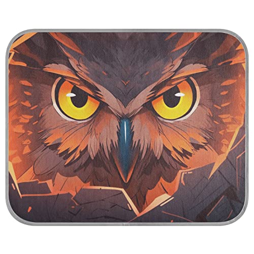 FRODOTGV Fierce Fire Glow Neon Owl Broken Wall Dog Crate Pad Summer Reusable Cooling Mat Cats Kennels Cooling Sleeping Pad Cool Bed Mats,Small von FRODOTGV